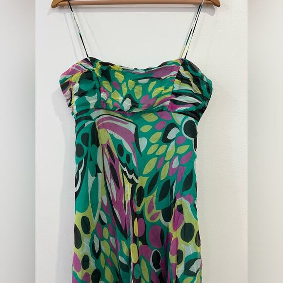 Milly of New York Vintage Y2k Babydoll Silk Dress 8 - Picture 2 of 11